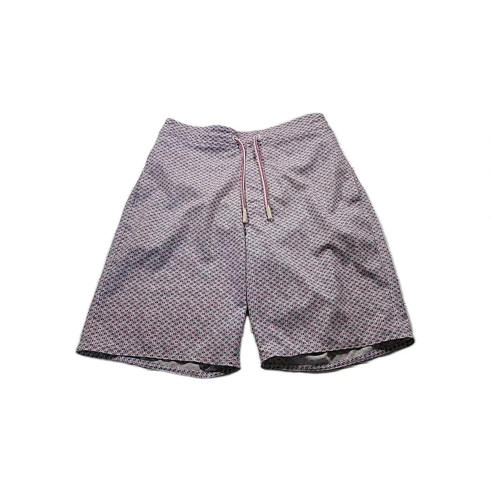 Johnnie-O Swim Trunks Performance Stretch W/ Pockets Mens Sz.‎ M, GEOMETRIC PINK